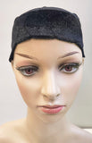 Bamboo Cap With Wig Band Black