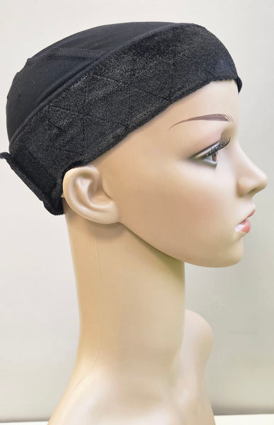 Bamboo Cap With Wig Band Black