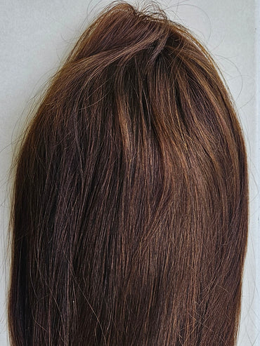 COLOUR #2 FRONT LACE HUMAN HAIR WIG 22 INCHES