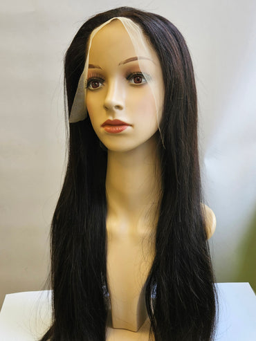 COLOUR #N FRONT LACE HUMAN HAIR WIG 22 INCHES