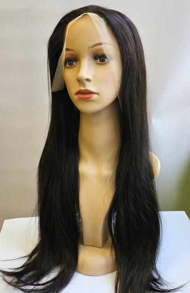 COLOUR #N FRONT LACE HUMAN HAIR WIG 22 INCHES