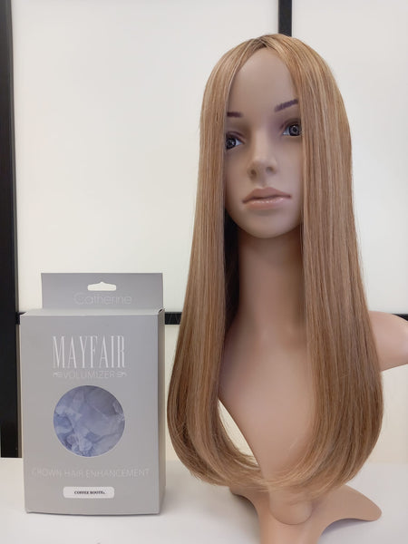 Catherine Human Hair Topper Coffee Rooted
