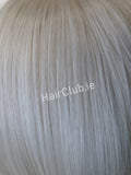 Alexi+2" Human Hair Wig White Mix