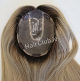 Juliet Human Hair Topper COFFE ROOTED