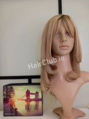 Victoria Human Hair Wig Mocca Rooted B